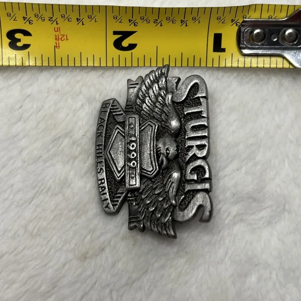 Vintage 1999 STURGIS Black Hills Rally Pin Eagle Wings Designer Line Pewter
